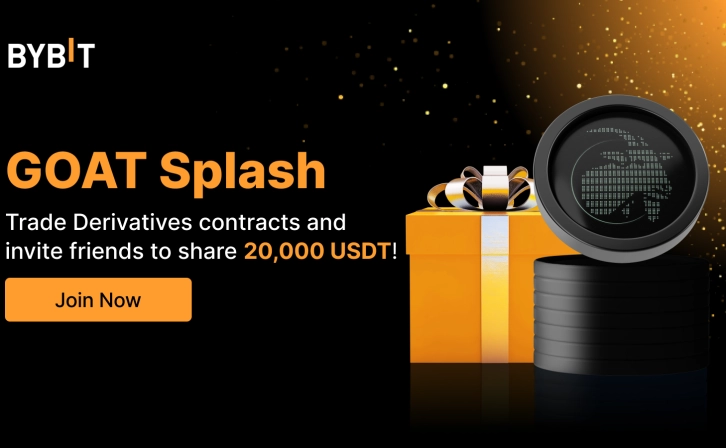 Bybit GOAT Splash Event: 20,000 USDT Prize Pool!