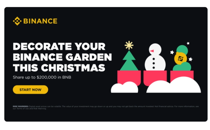 $200,000 Christmas Prizes from Binance!