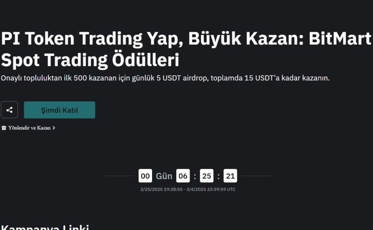 Bitmart announced the PI Token Spot Trading Campaign