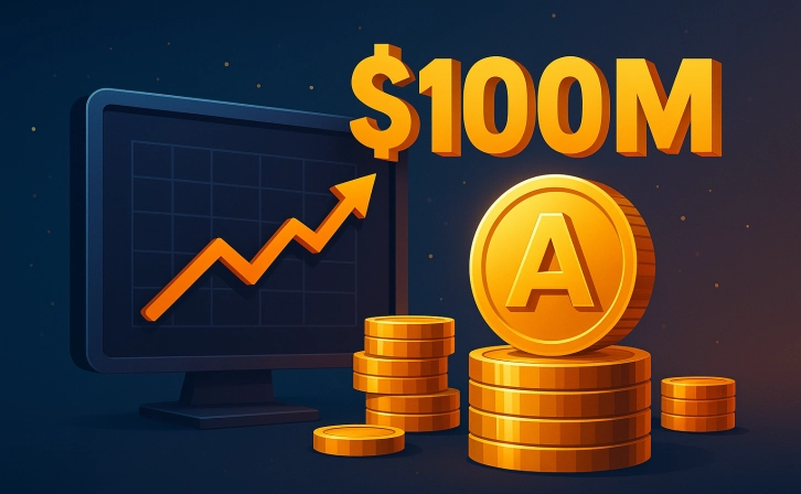 The Axiom exchange reached 100 million dollars in revenue just four months after the launch