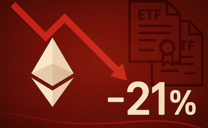 Ethereum ETF investors under water: average loss reached 21 %