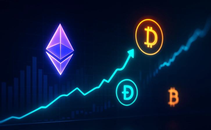 Ethereum rises with corporate acceleration: Dgecoin has left Bitcoin behind