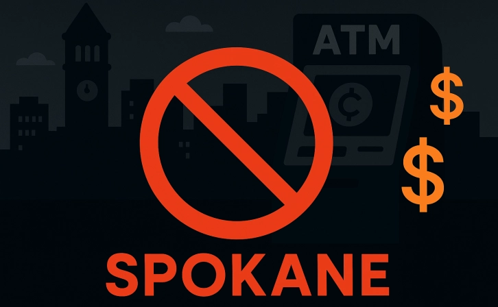 A first in the state of Washington: Spocane, Banned Crypto ATMs