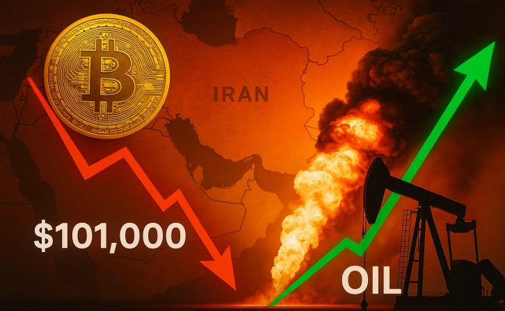 Bitcoin fell to 101 thousand dollars: US-Iran tension shook the crypto market