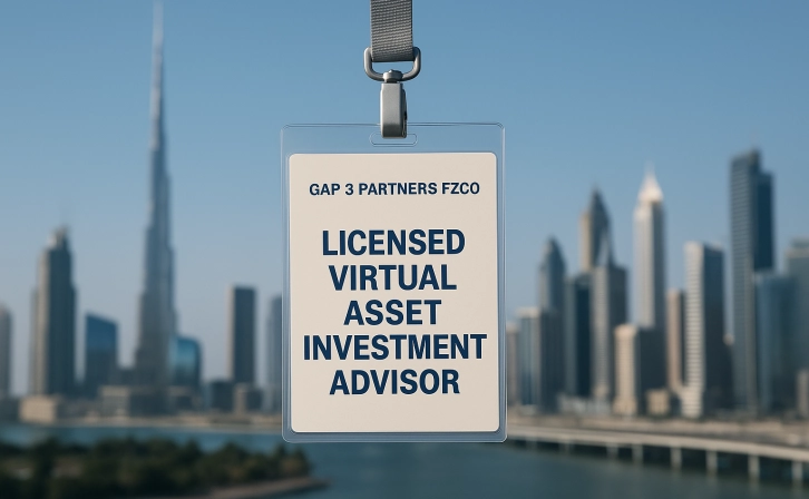 A first in Dubai: GAP 3 Partners became the first regulate virtual asset investment consultant to receive an operational license from VARA