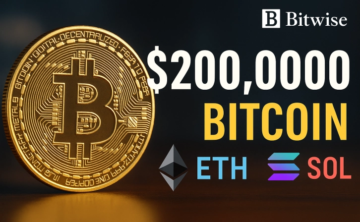 Bitwise maintains 2025 Bitcoin estimation: 200 thousand dollars target continues