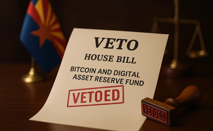The Governor of Arizona vetoed the bill envisaging the establishment of a crypto reserve fund