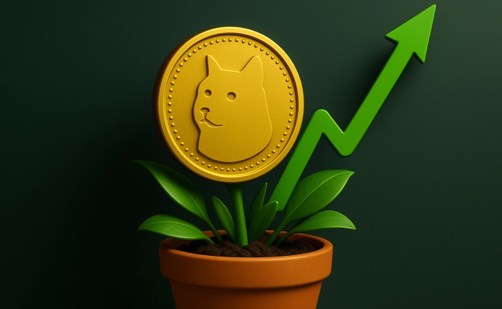 Dogecoin started to rise after the 'double bottom' formation